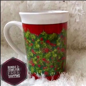 Christmas Mistletoe Coffee Mug Festive Tea Cup